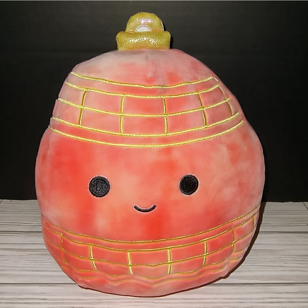 Squishmallows JOLLY the PINK Ornament Plush Stuffed Animal Tie Dye Orange 8 inch - Picture 2 of 7